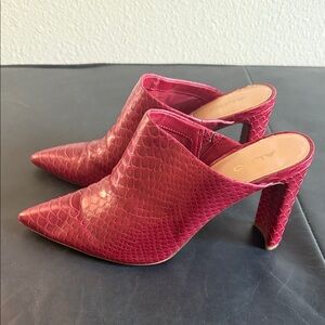 Aldo Red Textured Mules for Women